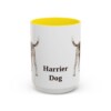 15oz Harrier Dog Mug, Yellow, front view