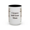 15oz Cirneco dell'Etna Dog Mom Mug, Black, front view