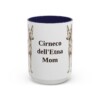 15oz Cirneco dell'Etna Dog Mom Mug, Navy, front view