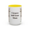 15oz Cirneco dell'Etna Dog Mom Mug, Yellow, front view
