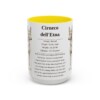 15oz Cirneco dell'Etna Mug, Yellow, front view