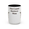 15oz flat coated retriever mug, Black