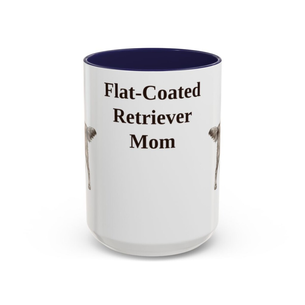 15oz flat coated retriever mug, Navy