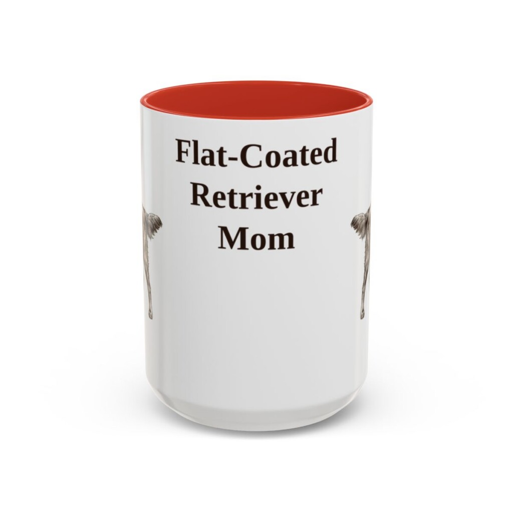 15oz flat coated retriever mug, Red