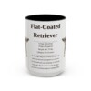 15oz flat coated retriever mug, Black