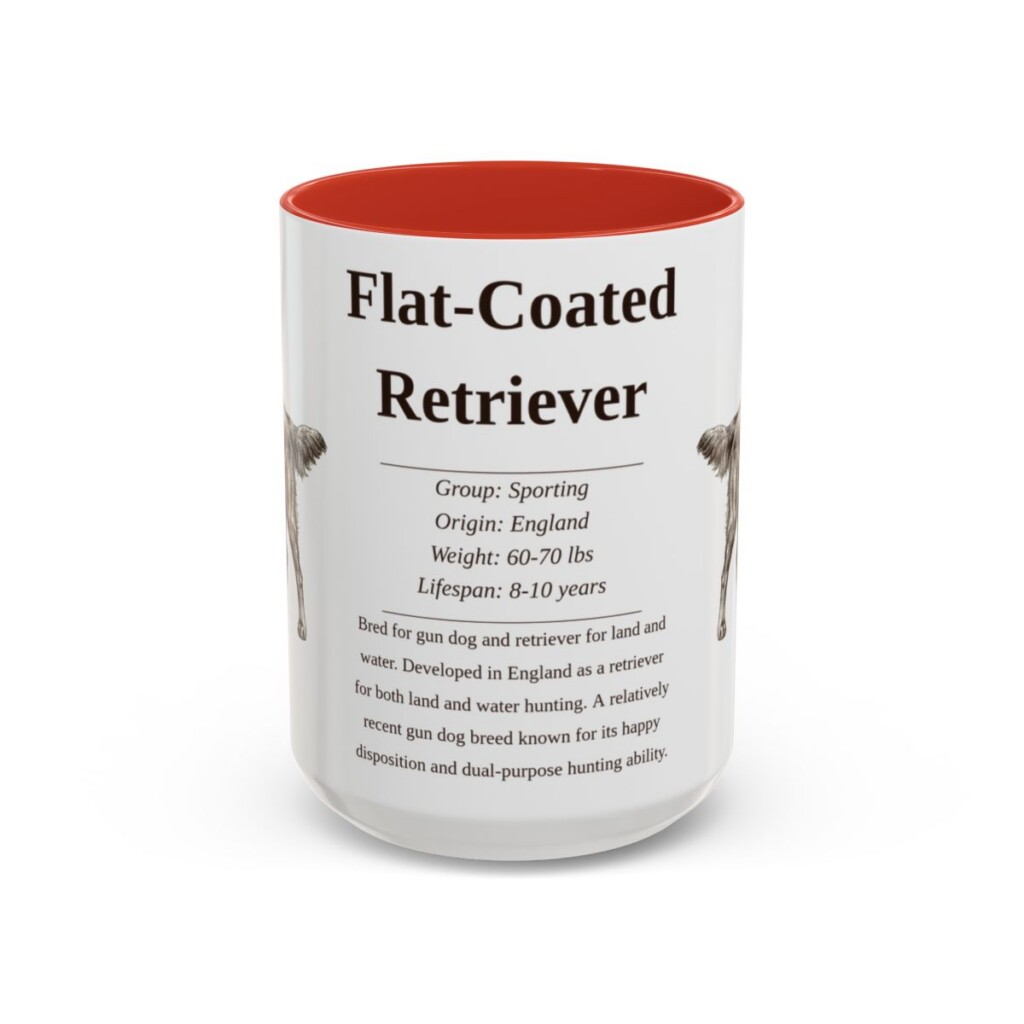 15oz flat coated retriever mug, Red