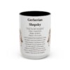 15oz Gerberian Shepsky Mug, Black, front view