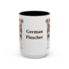 15oz German Pinscher Mug, Black, front view