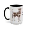 15oz German Pinscher Mug, Black, left side view