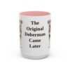 15oz Funny German Pinscher Mug, Pink, front view