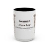15oz German Pinscher Latin Mug, Black, front view