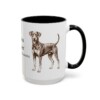 15oz German Pinscher Latin Mug, Black, right side view