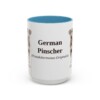 15oz German Pinscher Latin Mug, Light Blue, front view