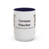 15oz German Pinscher Latin Mug, Navy, front view
