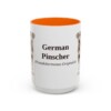 15oz German Pinscher Latin Mug, Orange, front view