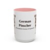 15oz German Pinscher Latin Mug, Pink, front view