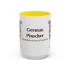 15oz German Pinscher Latin Mug, Yellow, front view