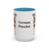 15oz German Pinscher Mug, Light Blue, front view