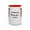 15oz-german-pinscher-mug-mom-red 15oz German Pinscher Dog Mom Mug, Red, front view