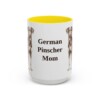 15oz-german-pinscher-mug-mom-yellow 15oz German Pinscher Dog Mom Mug, Yellow, front view