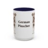 15oz German Pinscher Mug, Navy, front view