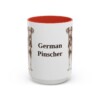 15oz German Pinscher Mug, Red, front view