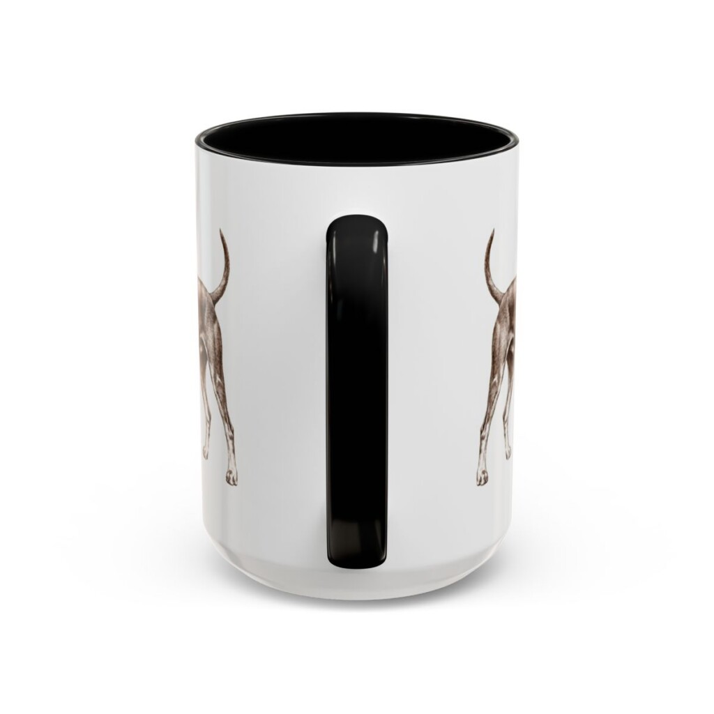15oz German Pinscher Mug, Black, back view