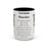 15oz German Pinscher Mug, Black, front view