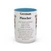15oz German Pinscher Mug, Light Blue, front view