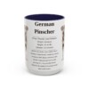 15oz German Pinscher Mug, Navy, front view