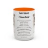 15oz German Pinscher Mug, Orange, front view