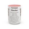 15oz German Pinscher Mug, Pink, front view