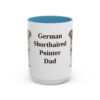 15oz German Shorthaired Pointer Dog Dad Mug, Light Blue, front view