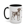 15oz Funny German Shorthaired Pointer Mug, Black, left side view