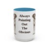 15oz Funny German Shorthaired Pointer Mug, Light Blue, front view