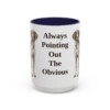 15oz Funny German Shorthaired Pointer Mug, Navy, front view