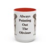 15oz Funny German Shorthaired Pointer Mug, Red, front view