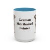 15oz German Shorthaired Pointer Mug, Light Blue, front view