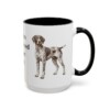 15oz German Shorthaired Pointer Dog Mom Mug, Black, right side view