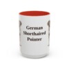 15oz German Shorthaired Pointer Mug, Red, front view