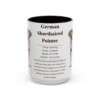 15oz German Shorthaired Pointer Mug, Black, front view
