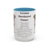 15oz German Shorthaired Pointer Mug, Light Blue, front view