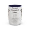 15oz German Shorthaired Pointer Mug, Navy, front view