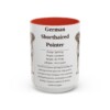 15oz German Shorthaired Pointer Mug, Red, front view