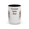 15oz German Spitz Dog Dad Mug, Black, front view