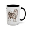 15oz German Spitz Dog Dad Mug, Black, right side view