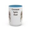 15oz German Spitz Dog Dad Mug, Light Blue, front view
