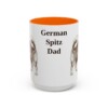 15oz German Spitz Dog Dad Mug, Orange, front view
