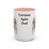 15oz German Spitz Dog Dad Mug, Pink, front view