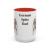 15oz German Spitz Dog Dad Mug, Red, front view